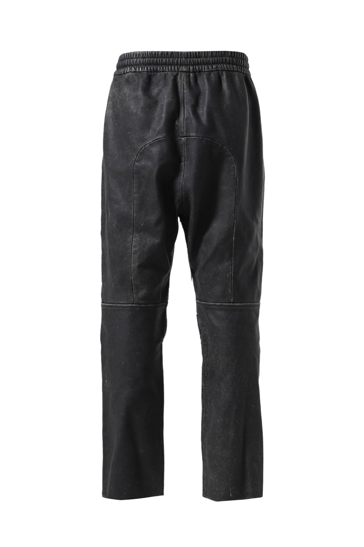 LEATHER MOTO PANTS / BLK