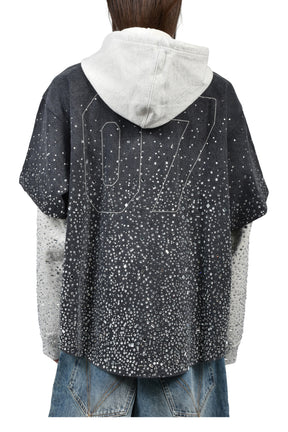 SATOSHI NAKAMOTO SHATTERED GLASS KNAPP RANCH HOODIE / BLK/GRY