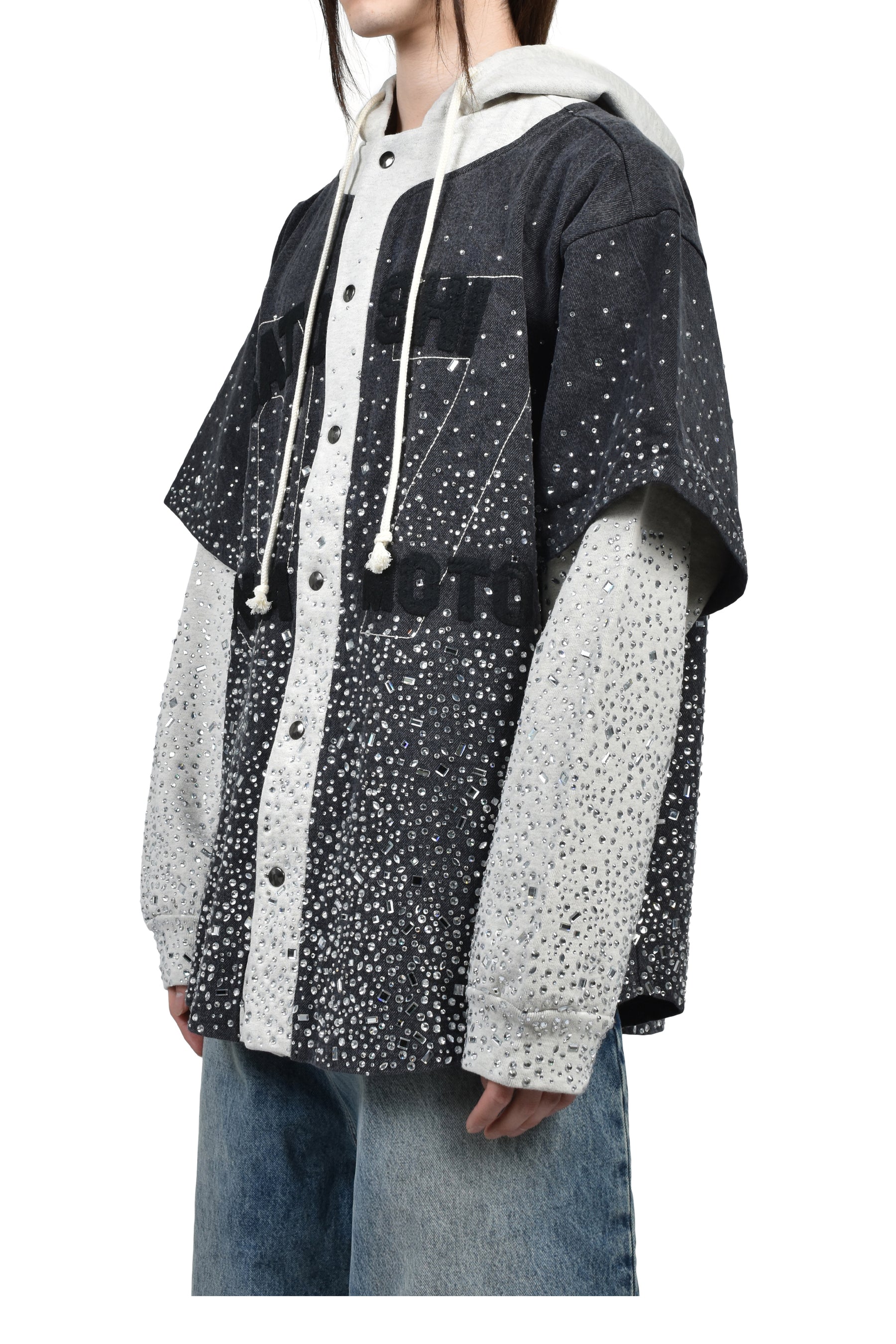 SATOSHI NAKAMOTO SHATTERED GLASS KNAPP RANCH HOODIE / BLK/GRY