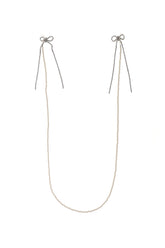 CRYSTAL RIBBON GLASSES CHAIN / WHT