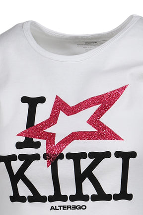 KIKI CROP T-SHIRTS / WHT