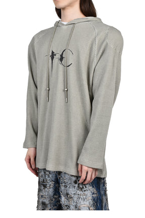 BULK SHOULDER WAFFLE HOODIE / KHA