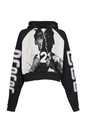 OPEN UP AGAPE HOODIE / BLK / HEATHER