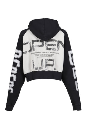 OPEN UP AGAPE HOODIE / BLK / HEATHER