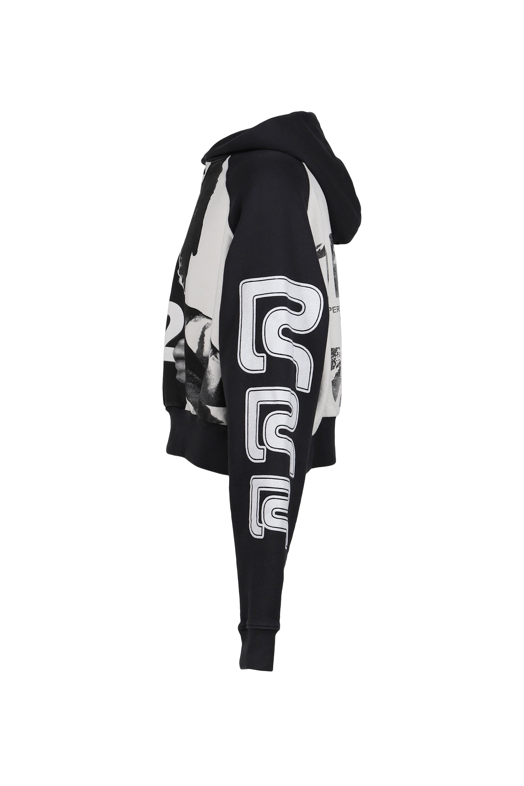 OPEN UP AGAPE HOODIE / BLK / HEATHER