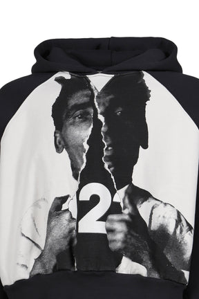 OPEN UP AGAPE HOODIE / BLK / HEATHER