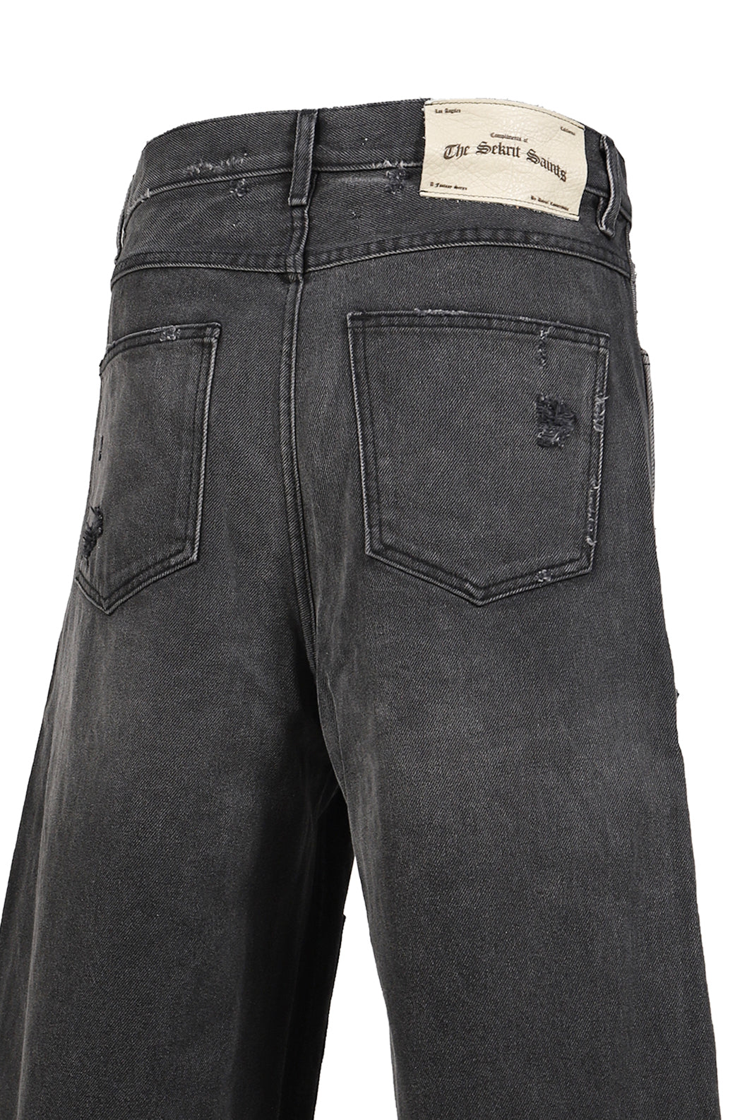 STUDDED CHOPPER SHORTS / BLACK