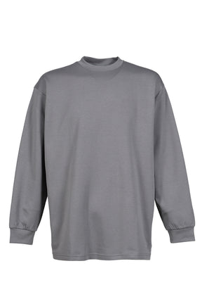 OVERSIZED LONG-SLEEVE TEE / FLAT MEDIUM GRAY