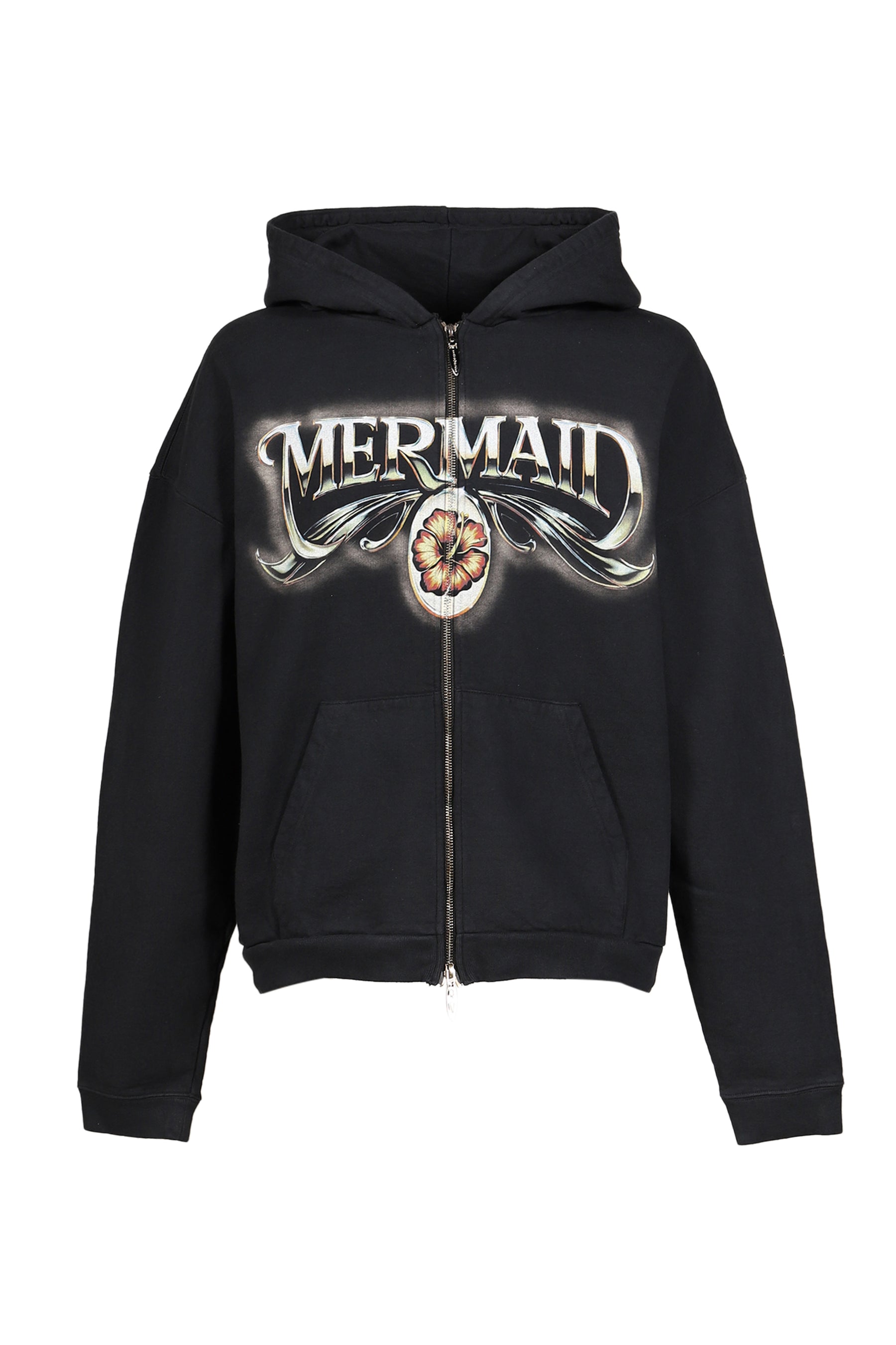 MERMAID ZIP HOODIE / BLK