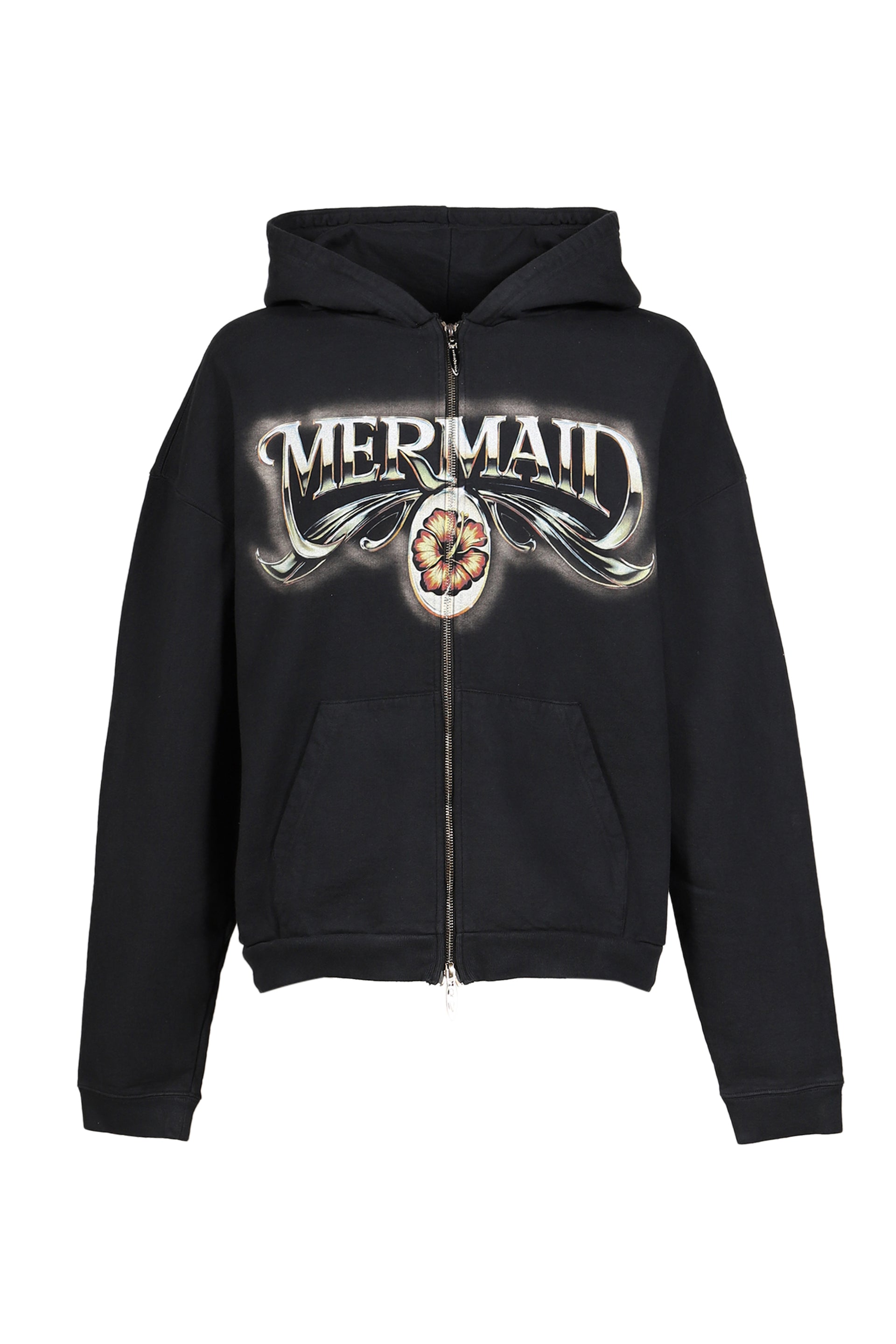 MERMAID ZIP HOODIE / BLK