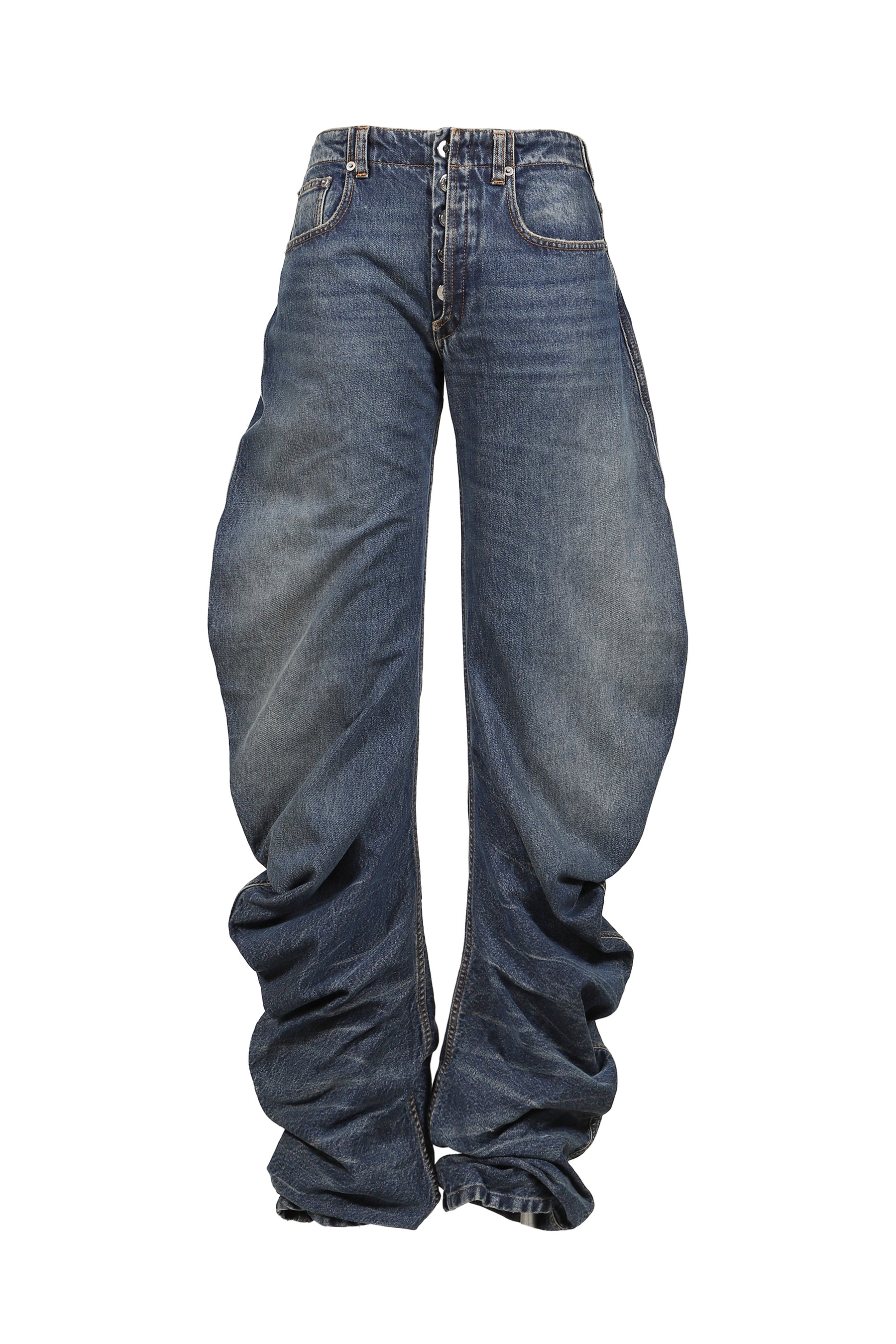 JEAN WITH OVERSIZE FIT / VINTAGEBLU