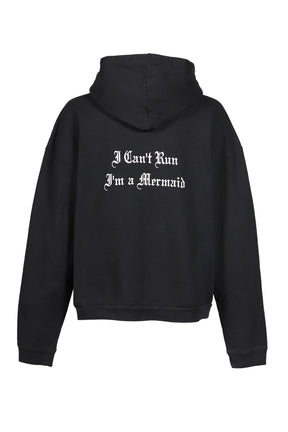 MERMAID ZIP HOODIE / BLK