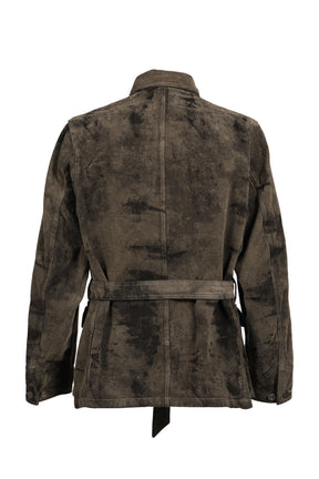 MOLE JACQUARD DENIM BLOUSON / GRY