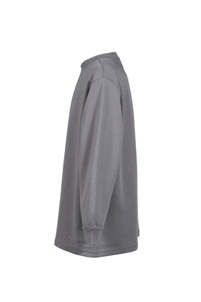 OVERSIZED LONG-SLEEVE TEE / FLAT MEDIUM GRAY