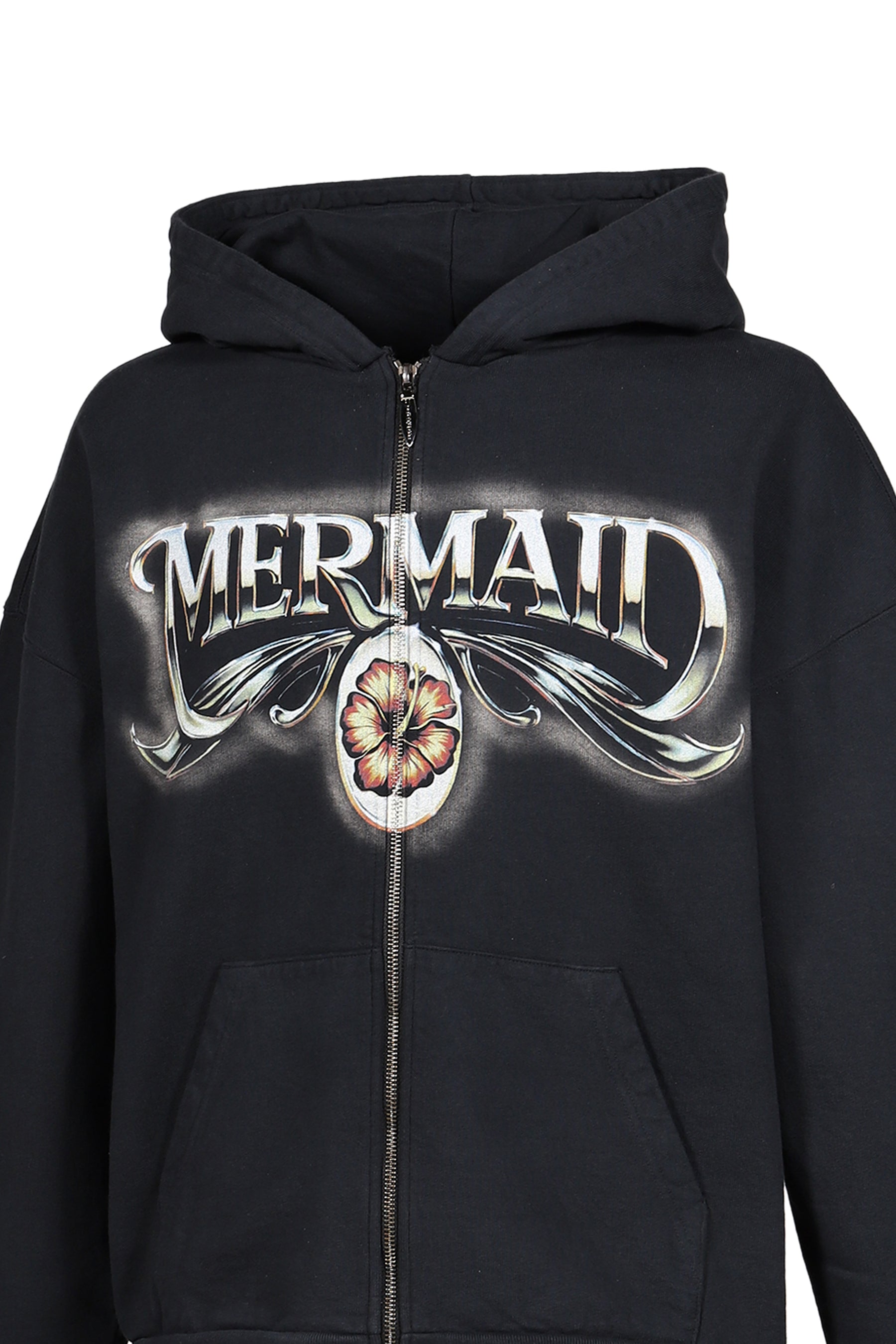 MERMAID ZIP HOODIE / BLK