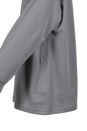 OVERSIZED LONG-SLEEVE TEE / FLAT MEDIUM GRAY