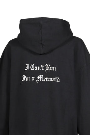 MERMAID ZIP HOODIE / BLK
