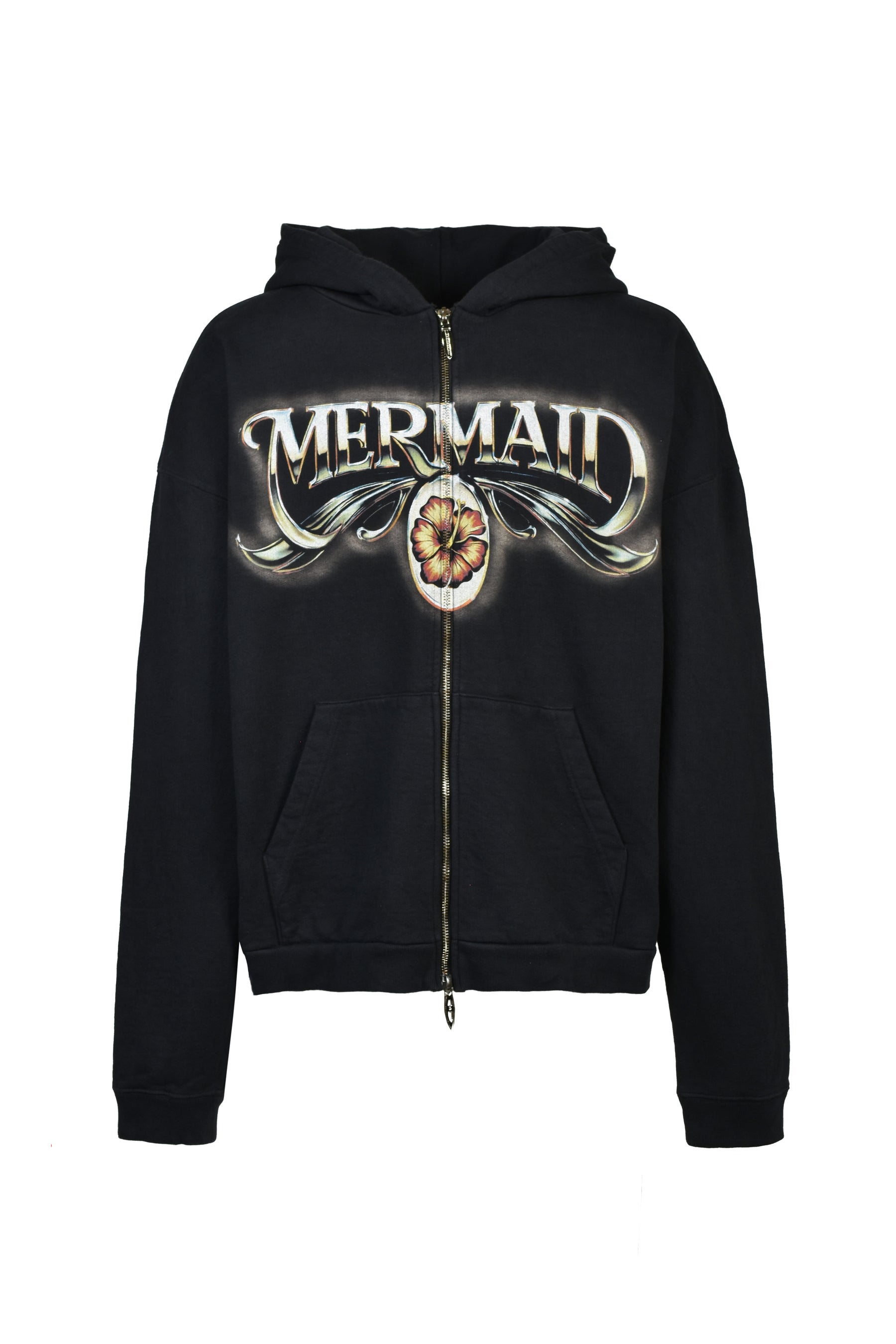 MERMAID ZIP HOODIE / BLK