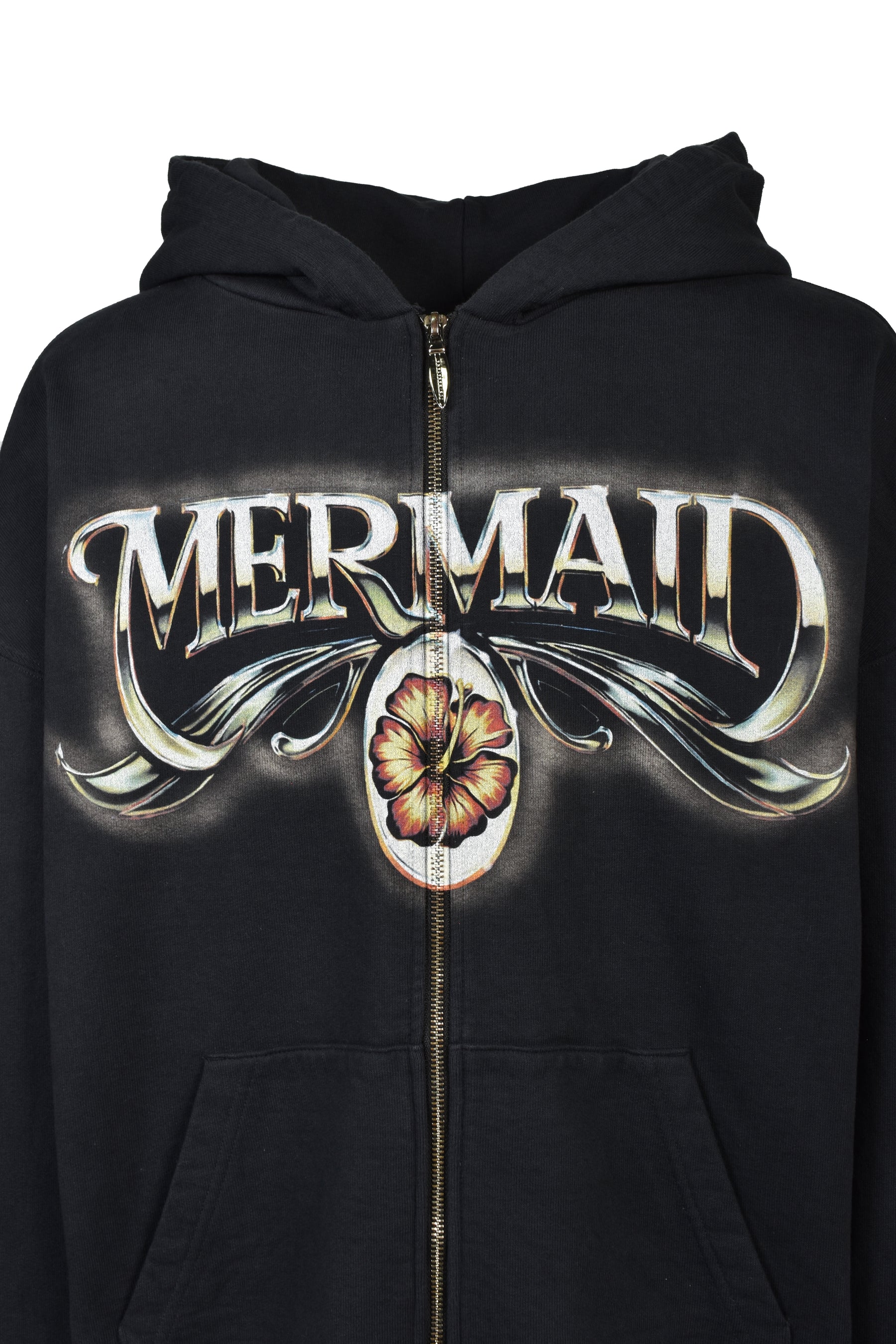 MERMAID ZIP HOODIE / BLK