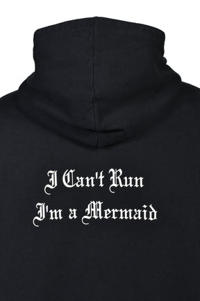 MERMAID ZIP HOODIE / BLK