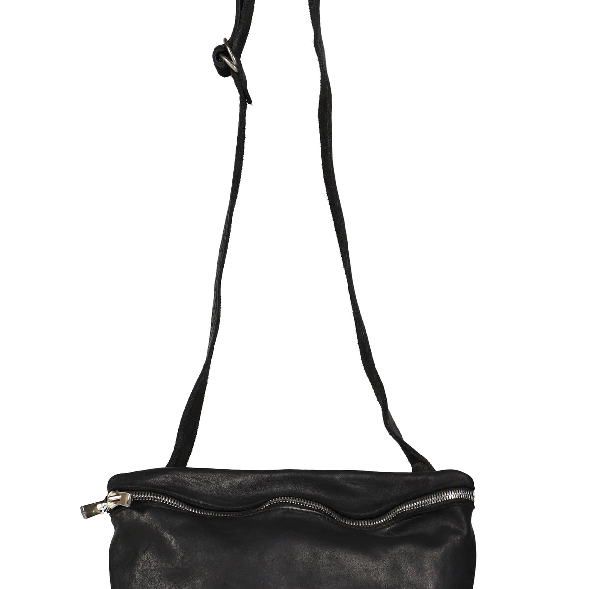 GUIDI FW26 MEDIUM FANNY BAG - HORSE FULL GRAIN / BLK - NUBIAN
