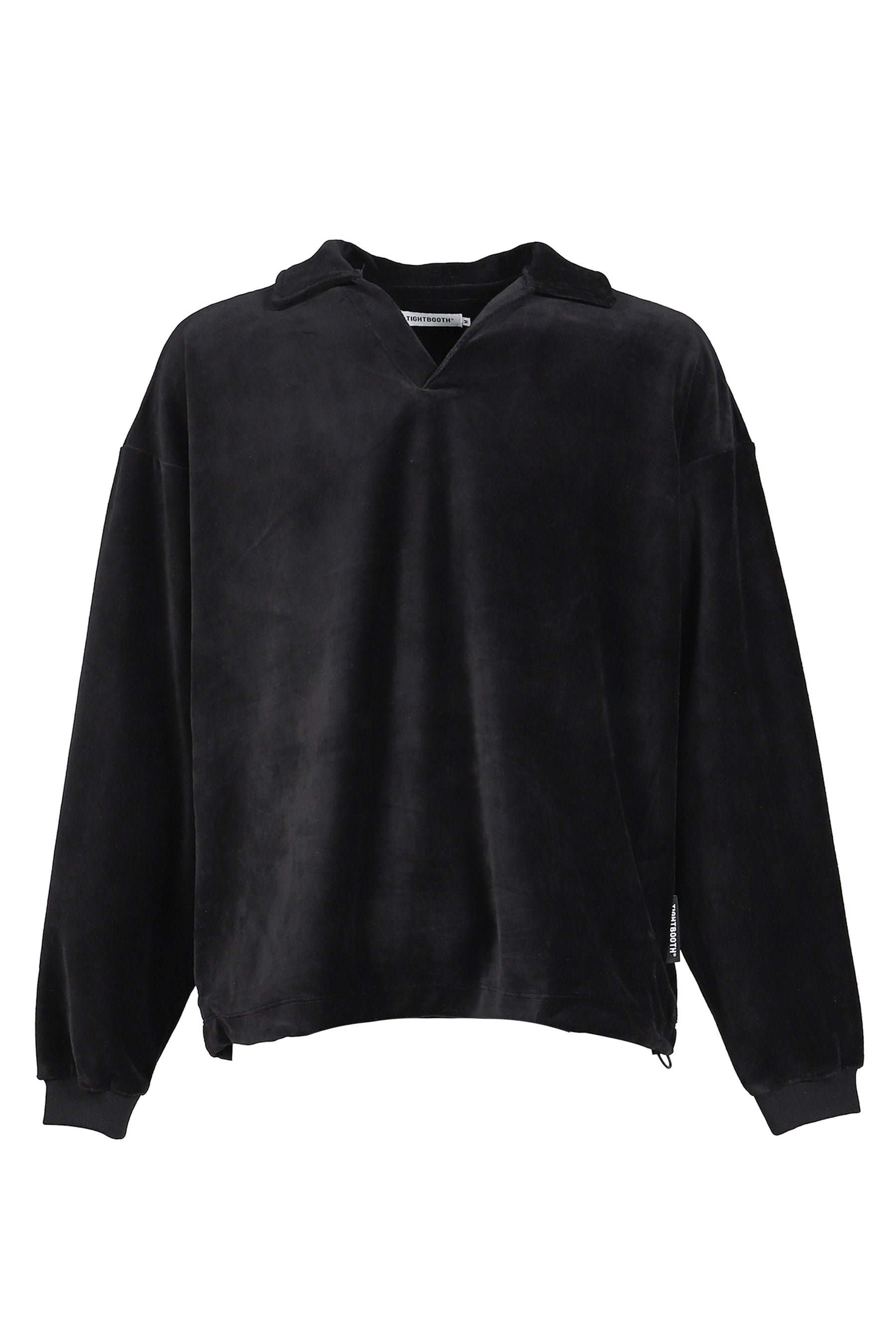 トップス TIGHTBOOTH TBPR SKIPPER VELOUR L/S SHIRT TIGHTBOOTH タイトブース SS26 TBPR / SKIPPER VELOUR L/S SHIRT / BLK