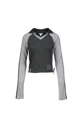 FOOTBALL BABY TEE - STUDDED / BLK GRY