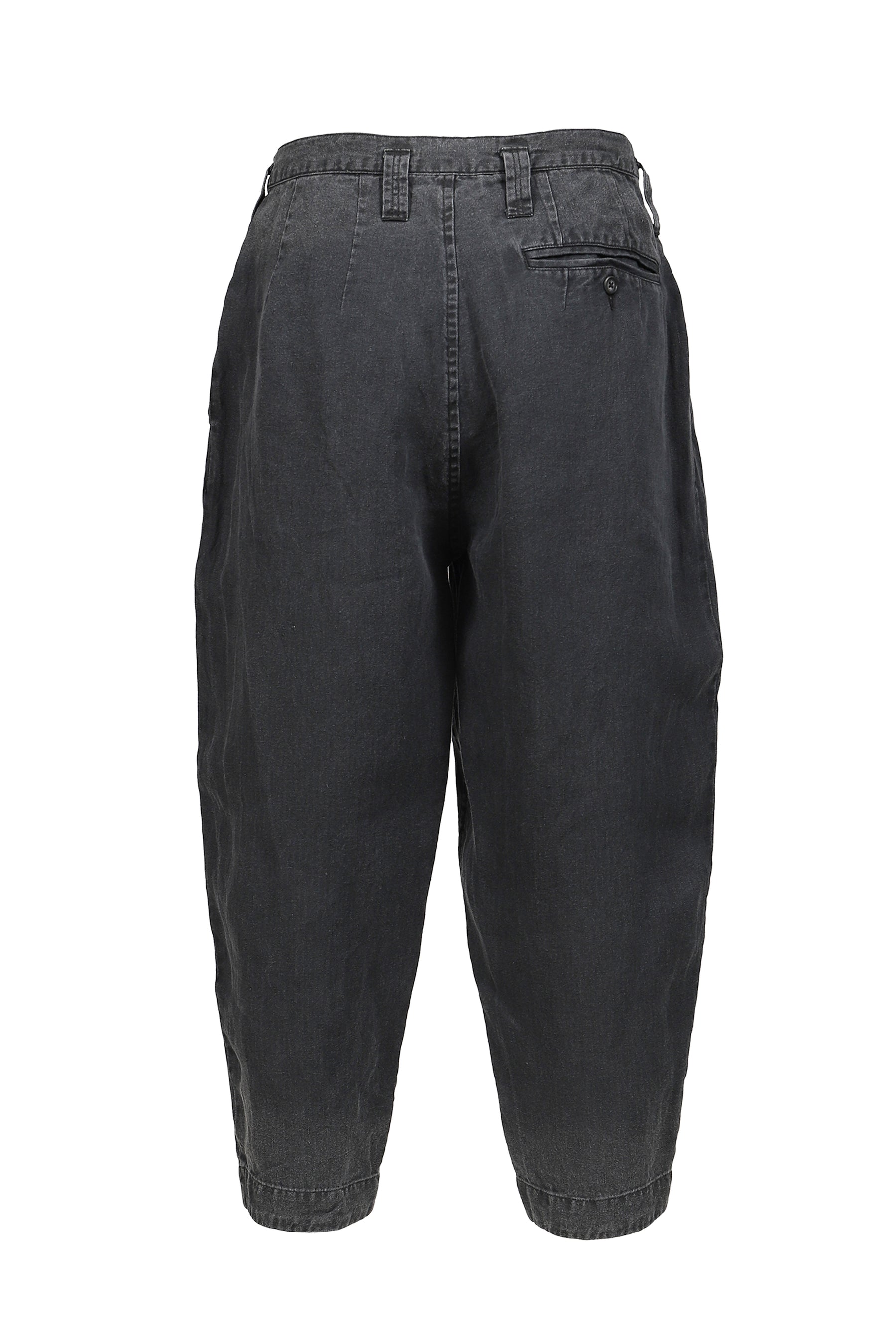 BLACK LINEN BEBOP PANTS / BLK