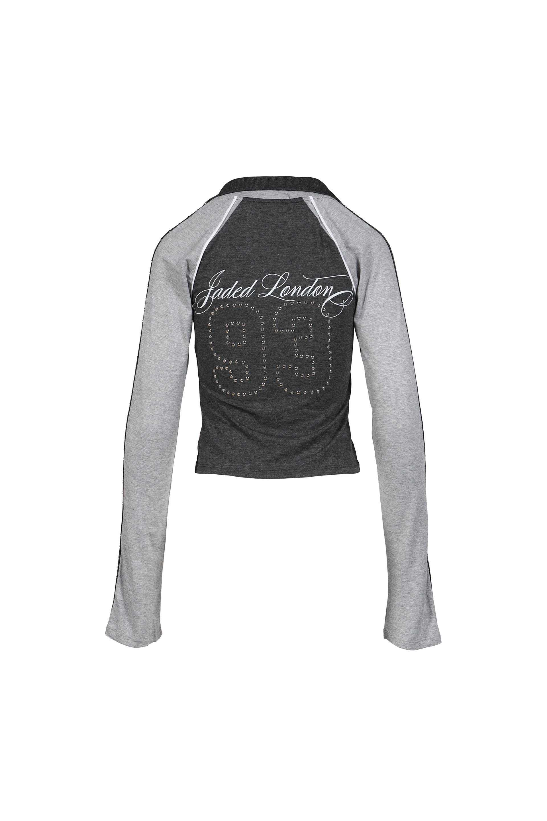 FOOTBALL BABY TEE - STUDDED / BLK GRY
