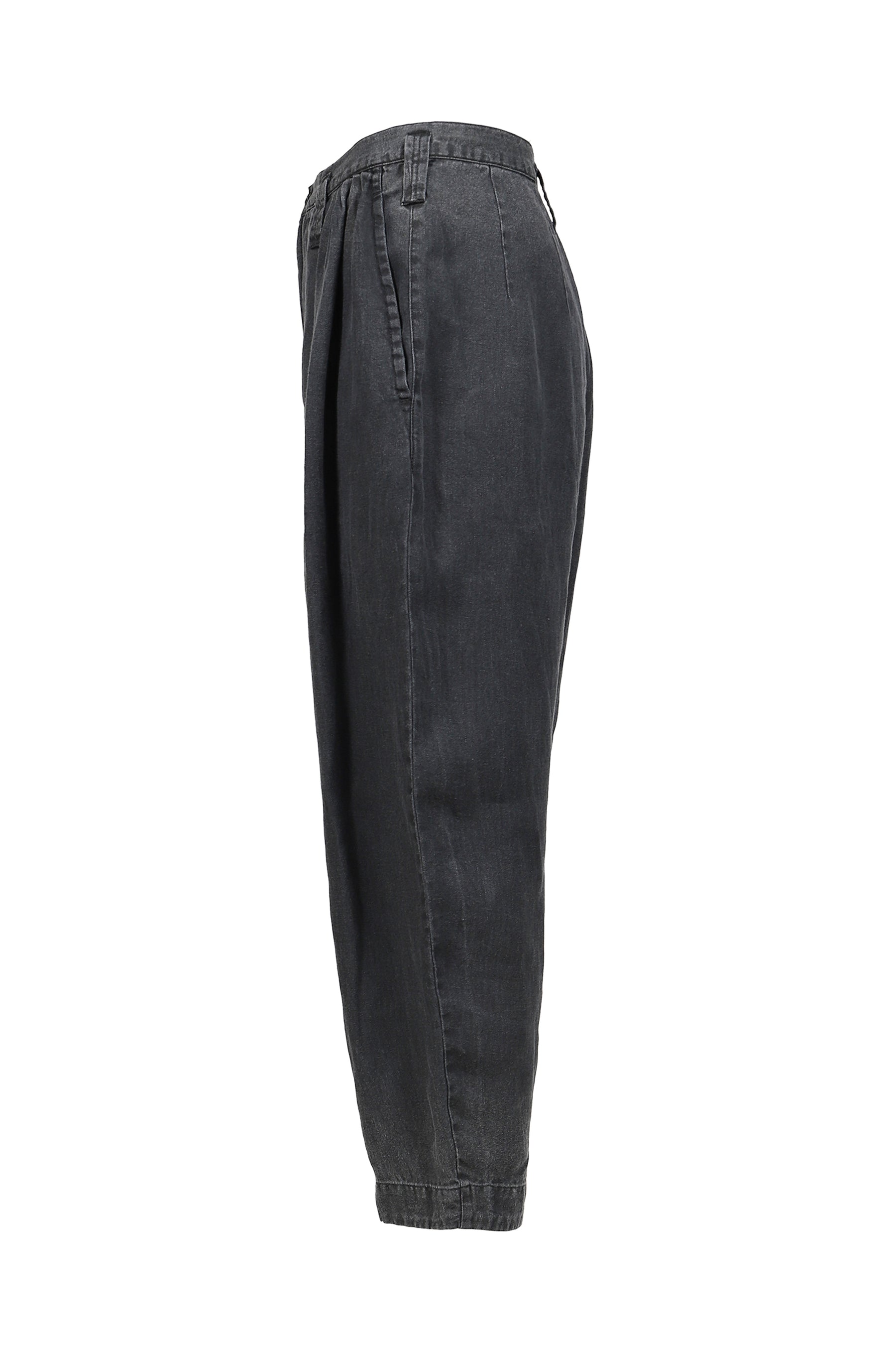 BLACK LINEN BEBOP PANTS / BLK