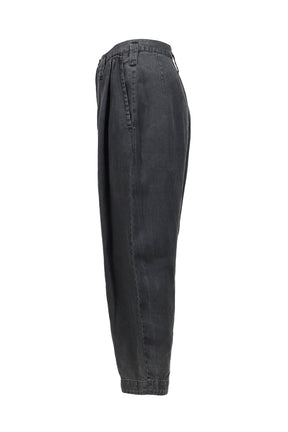 BLACK LINEN BEBOP PANTS / BLK