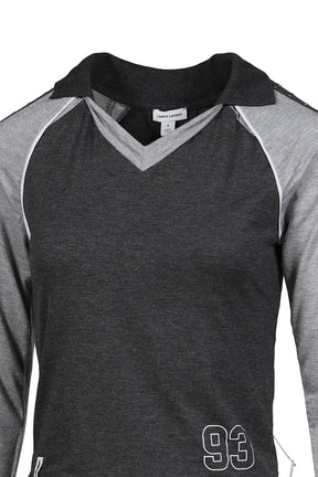 FOOTBALL BABY TEE - STUDDED / BLK GRY
