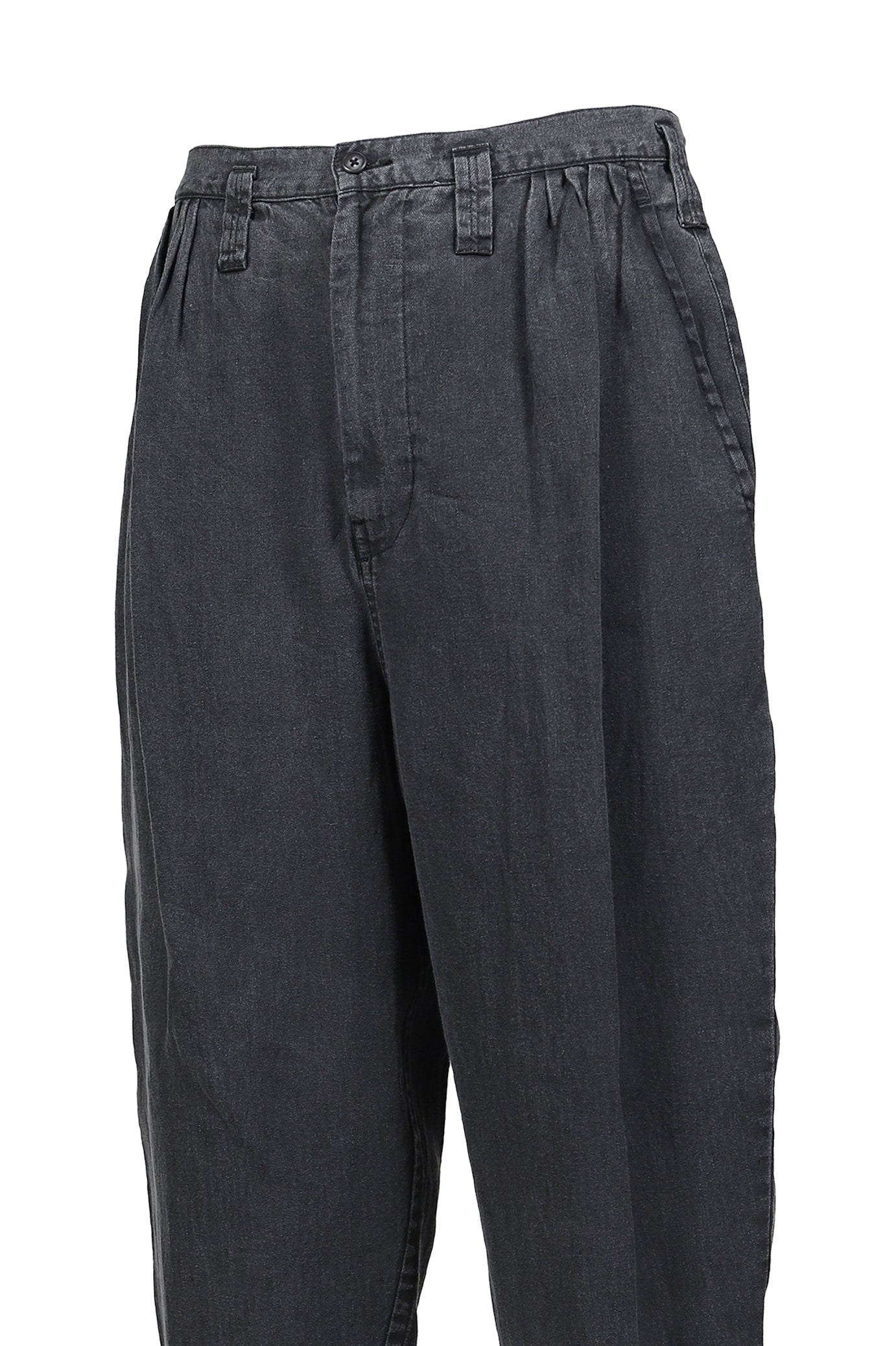 BLACK LINEN BEBOP PANTS / BLK
