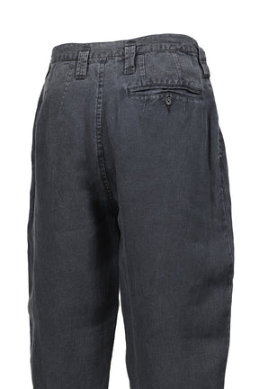 BLACK LINEN BEBOP PANTS / BLK