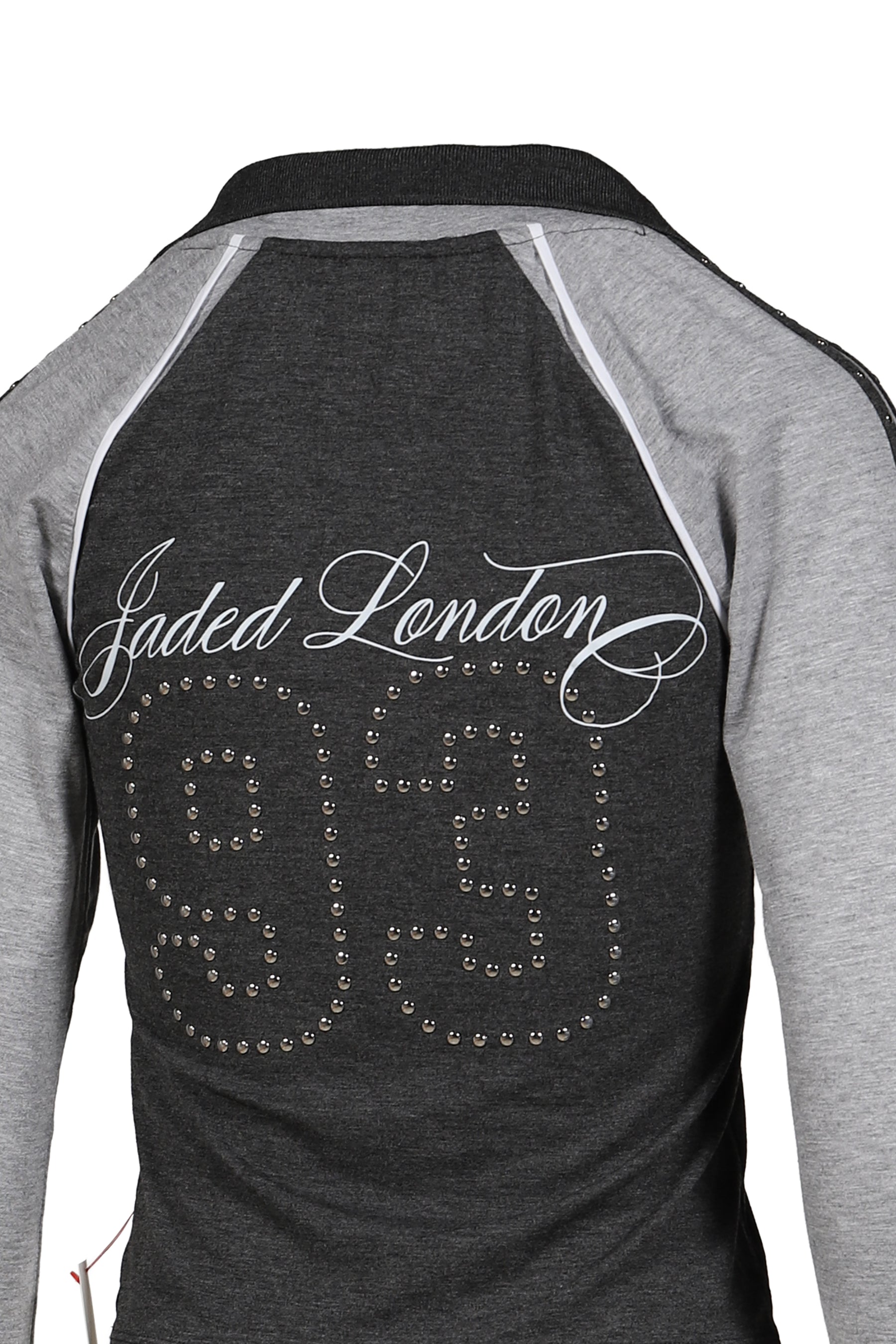 FOOTBALL BABY TEE - STUDDED / BLK GRY