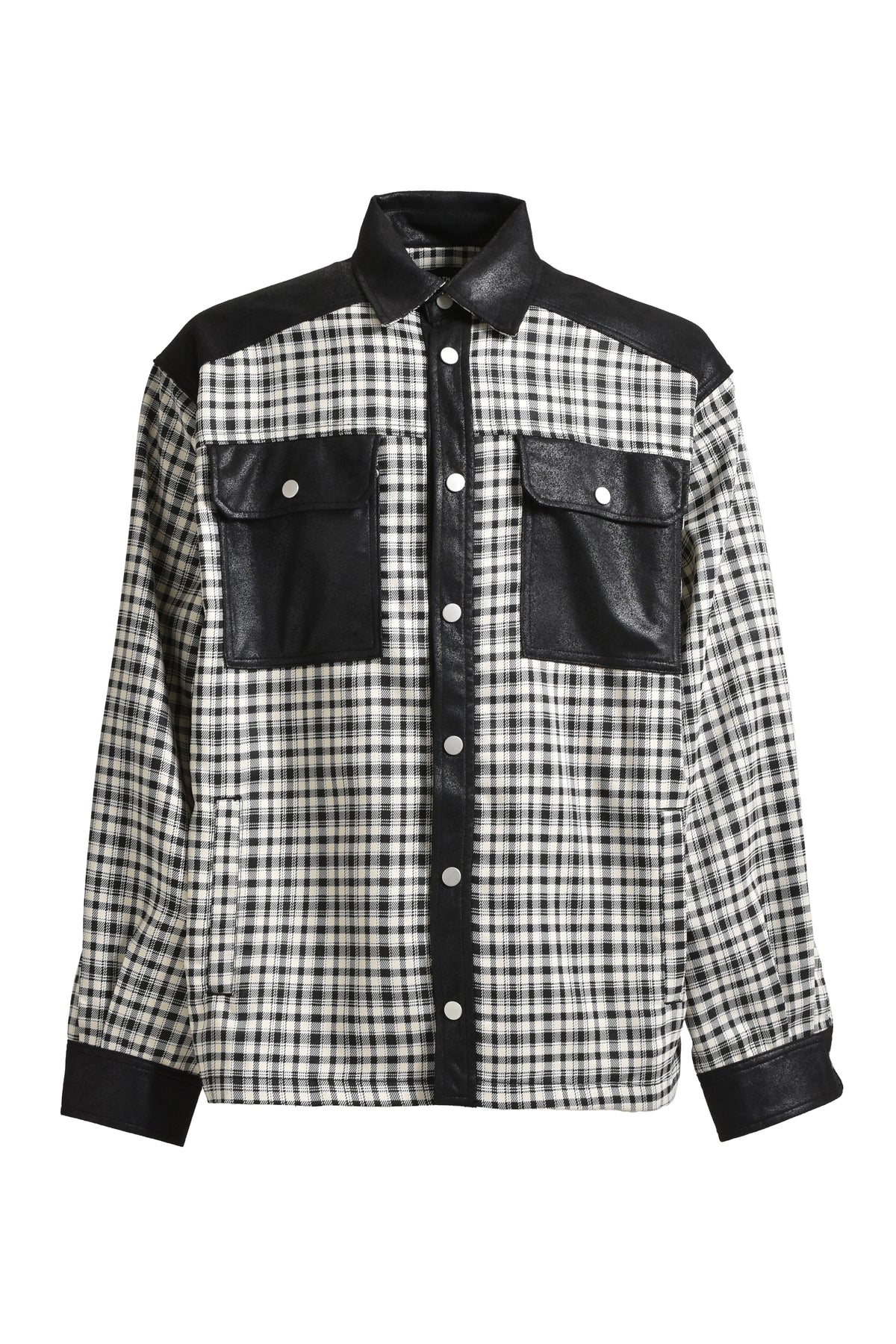 NEWRICH CHECK SHIRT JACKET / BLK WHT