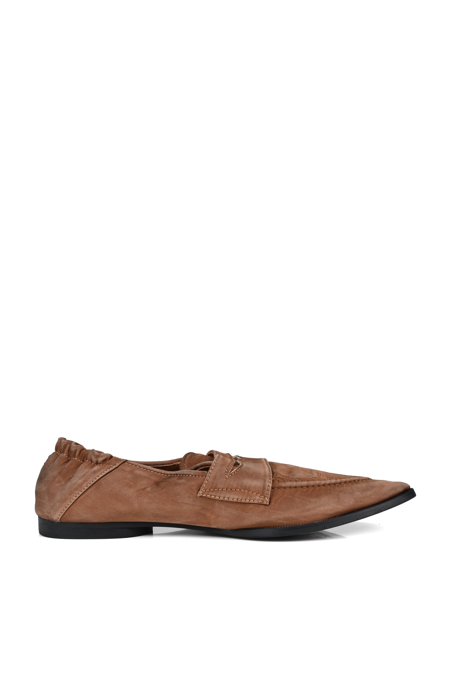 SILK SATIN SLIP-ON SHOES / BRW