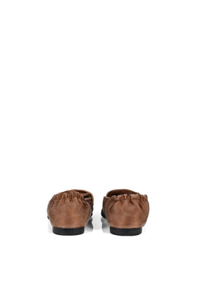 SILK SATIN SLIP-ON SHOES / BRW