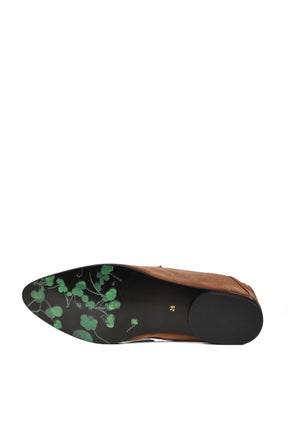 SILK SATIN SLIP-ON SHOES / BRW