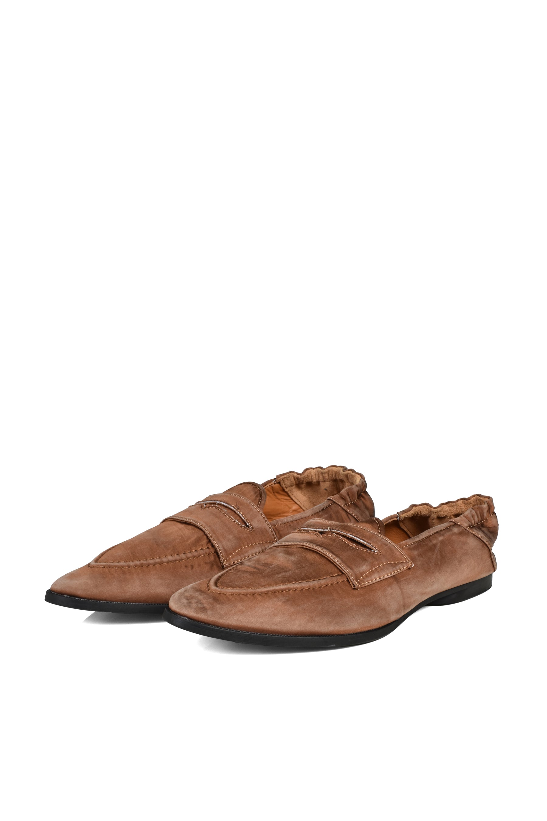 SILK SATIN SLIP-ON SHOES / BRW