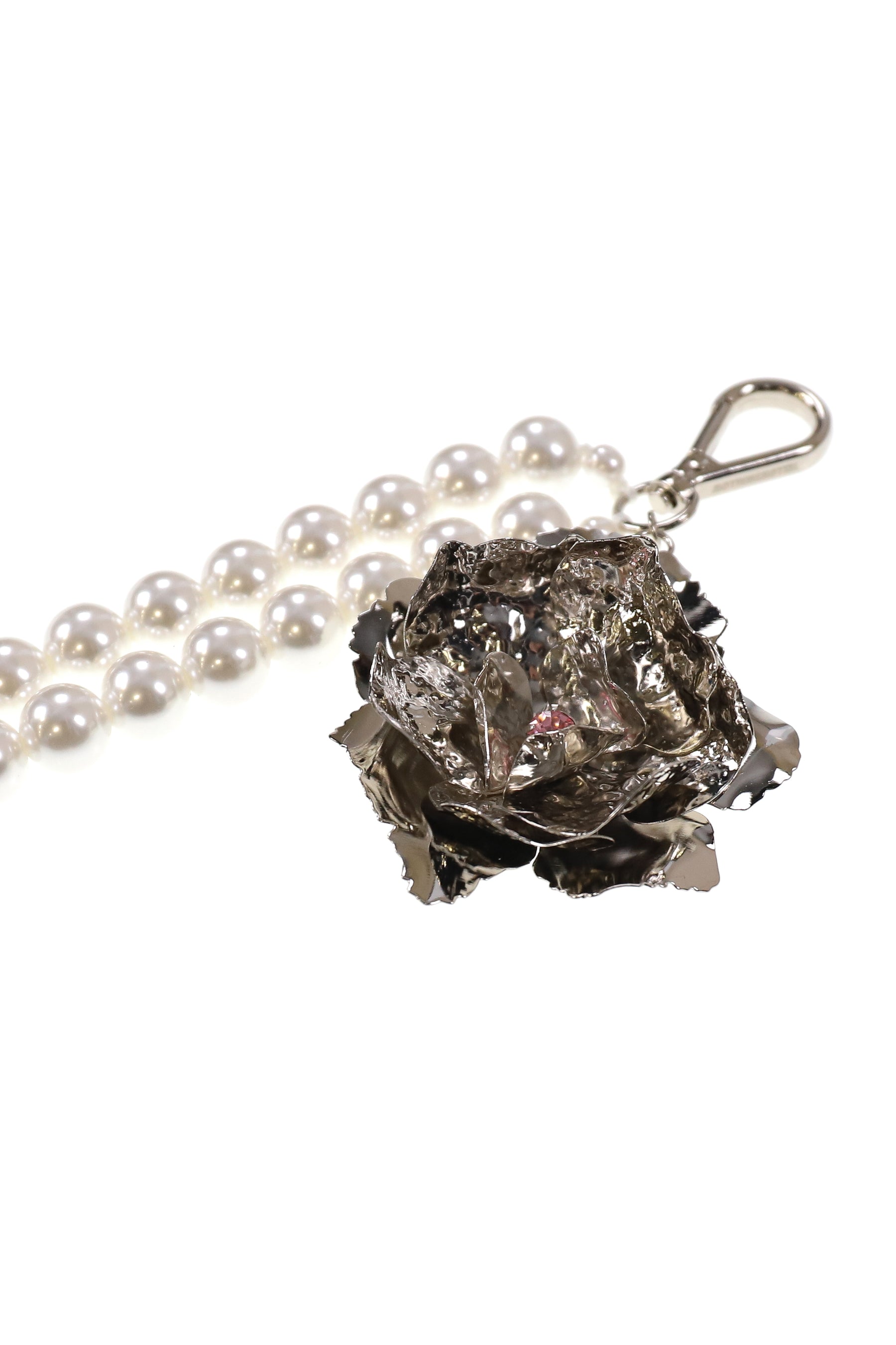 PINK ROSE PEARL BODYCHAIN / WHT