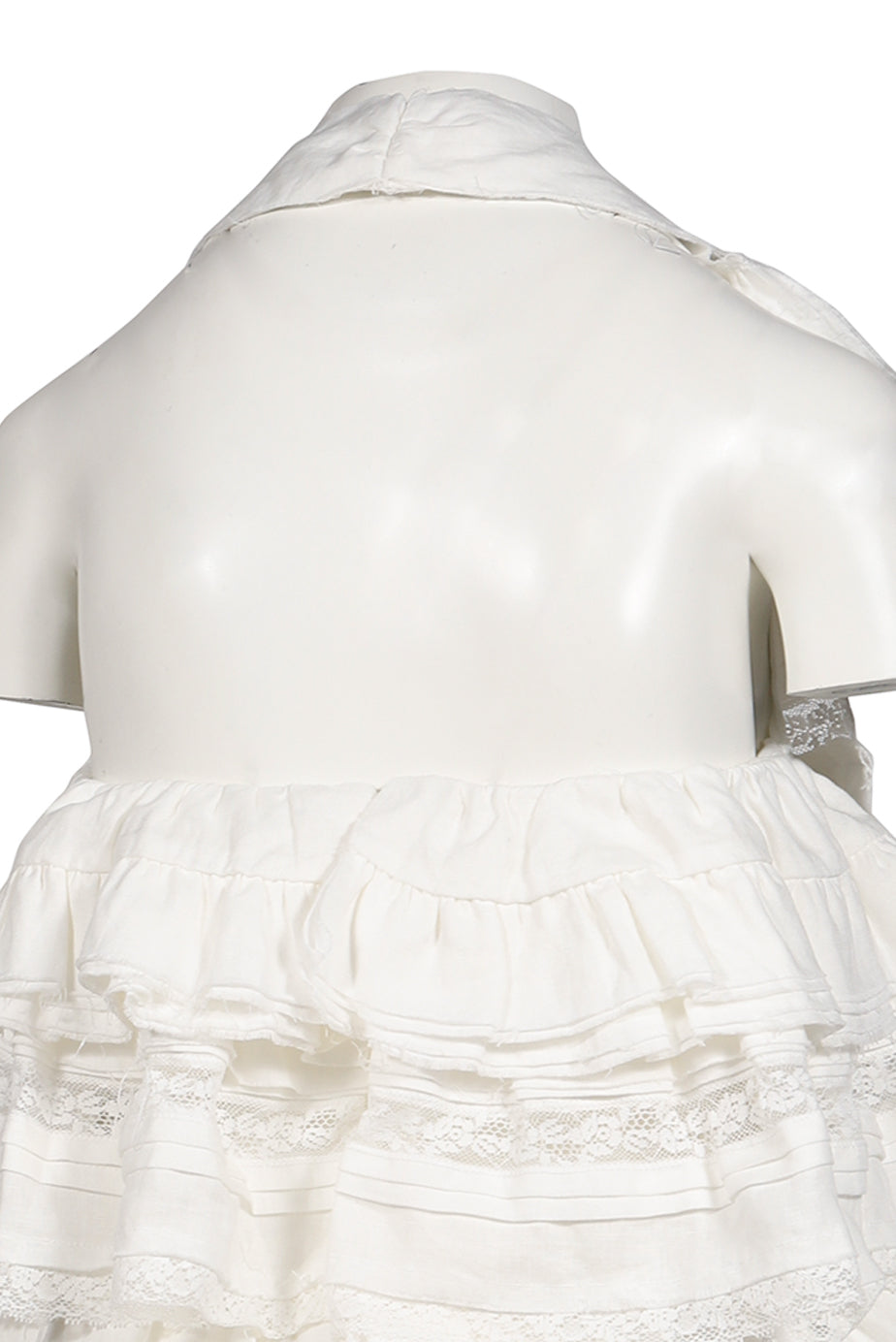HALTER MULTI-TIER RUFFLE DRESS / WHT