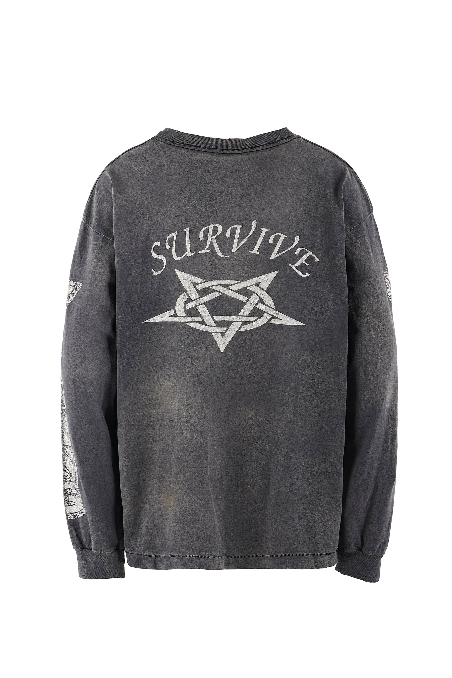 SAINT Mxxxxxx セントマイケル FW23 LS TEE/SURVIVE / BLK - NUBIAN