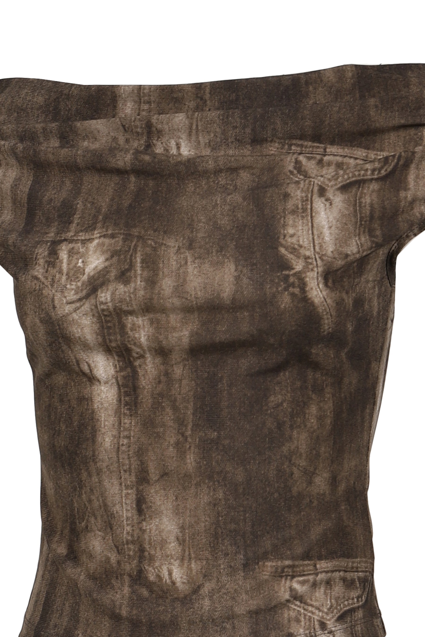 FLOW NECK DRAPE HALF-T / BRW