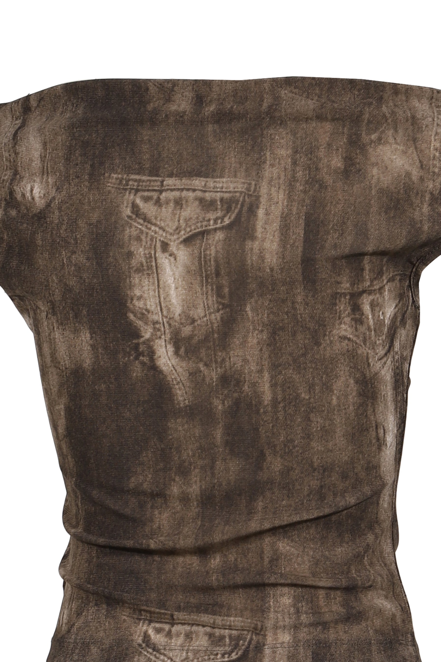 FLOW NECK DRAPE HALF-T / BRW