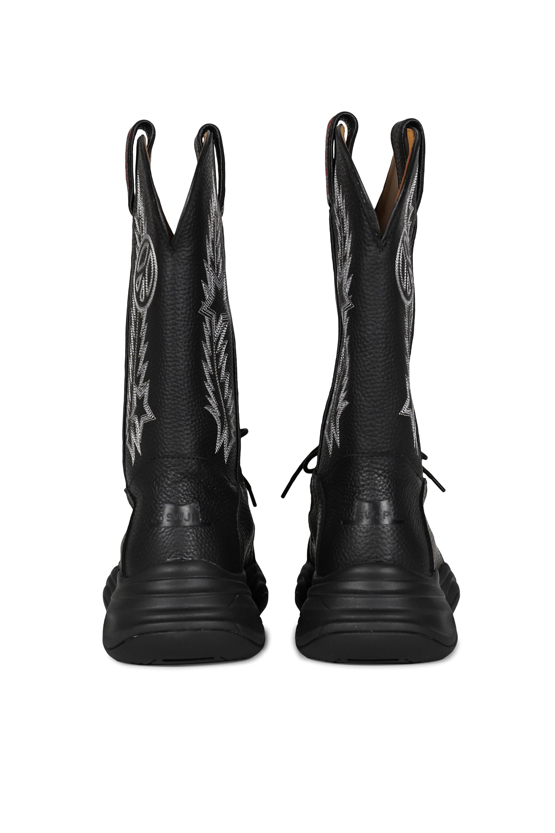 TOMO AND CO. FUNCTIONAL COSMIC WESTERN BOOTS / BLK