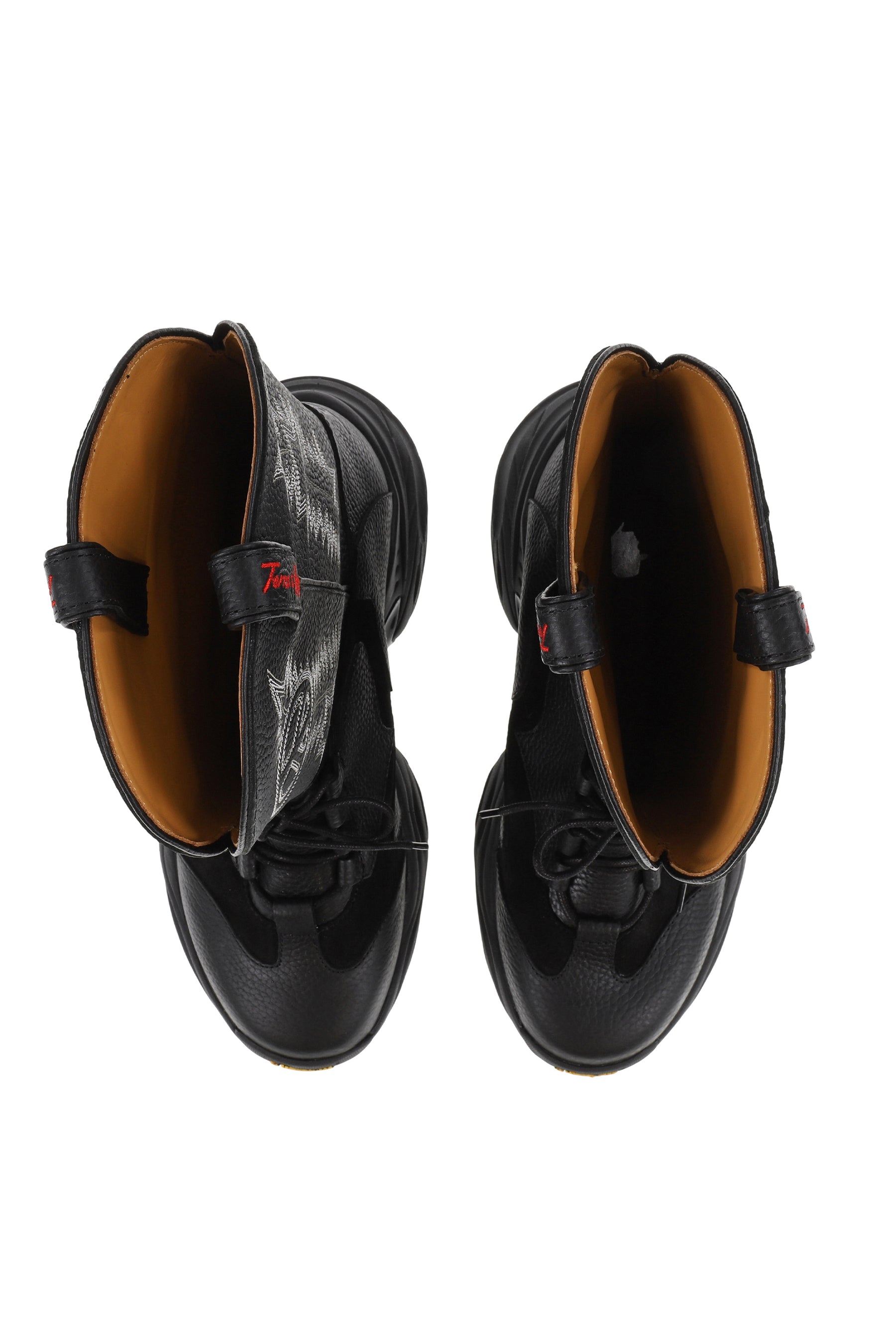 TOMO AND CO. FUNCTIONAL COSMIC WESTERN BOOTS / BLK