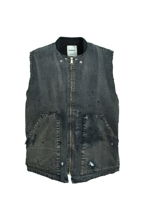 DUCK VEST AGED / AGED BLACK