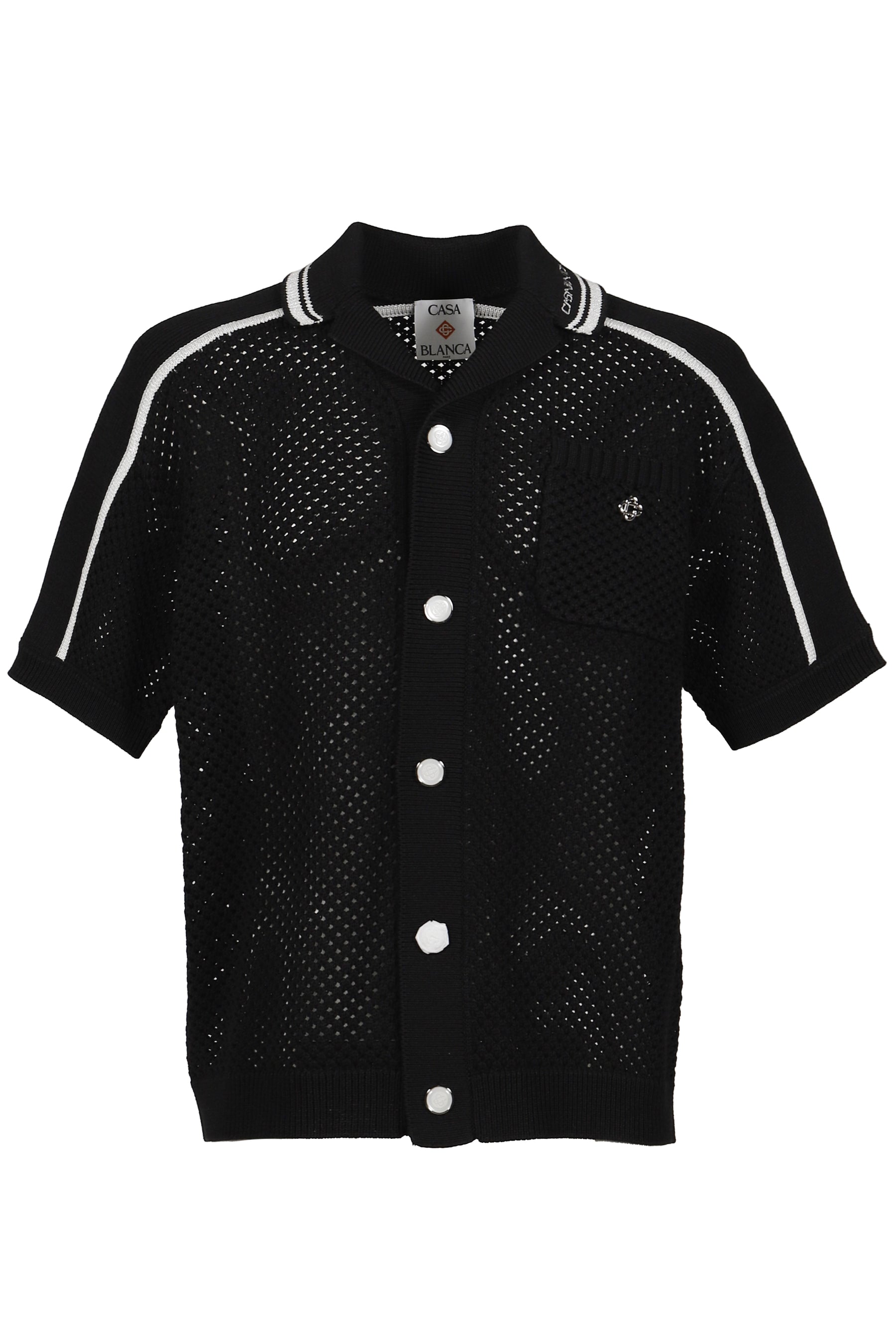 CASABLANCA MESH SHIRT / BLK