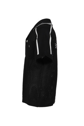 CASABLANCA MESH SHIRT / BLK